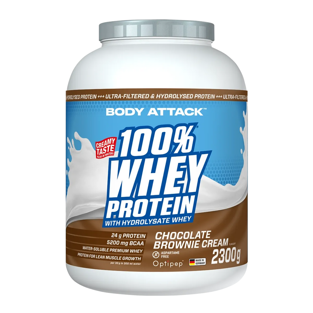 BODY ATTACK - 100% Whey Protein 2.3KG chocolate brownie cream