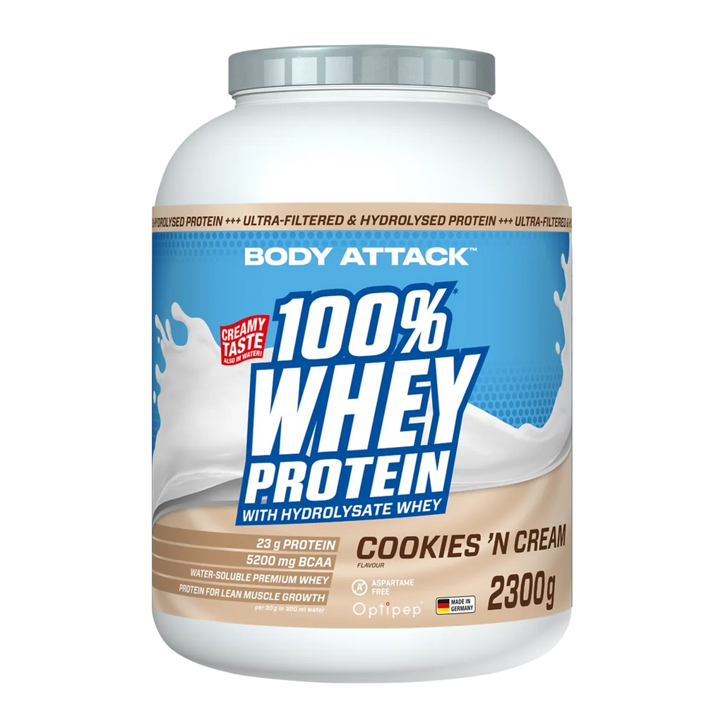 BODY ATTACK - 100% Whey Protein 2.3KG cookies and cream