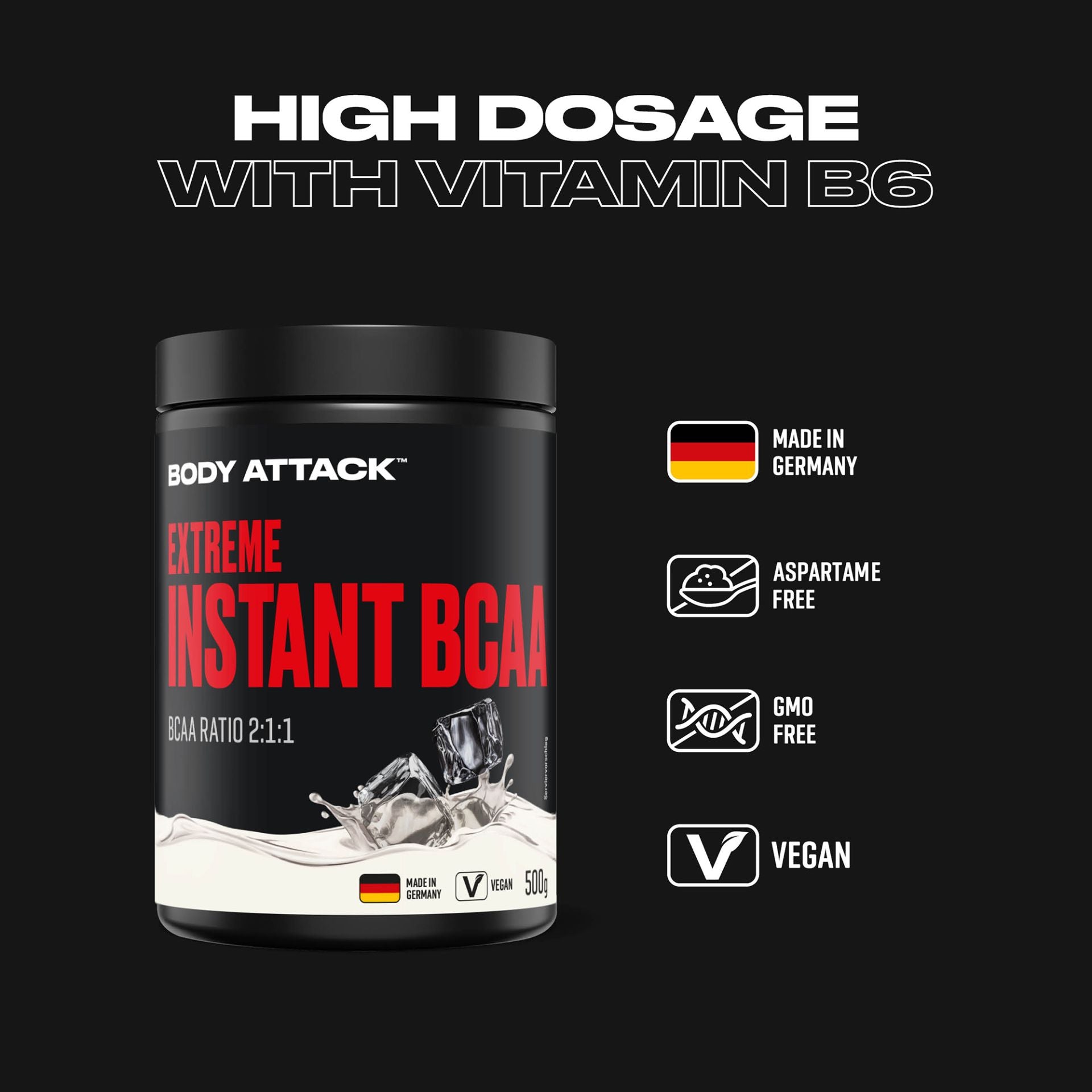 BODY ATTACK - Extreme Instant BCAA 500g benefits 2